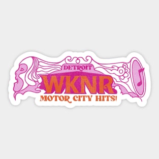 Retro WKNR FM / Detroit Rock Radio Station Sticker